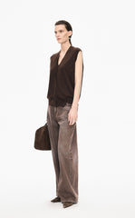 Sweater / JNBY Loose Wool Metallic Vest