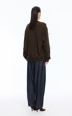 Sweatshirt / JNBY Loose Cotton Fringe Sweatshirt