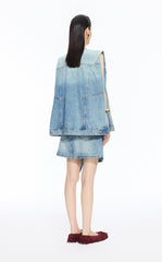 Vest / JNBY Oversized Cotton Drawstring Denim Vest