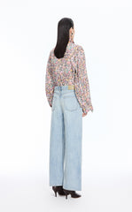 Pants / JNBY Slimming straight cut Hem Jeans