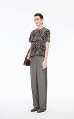 Pants / JNBY Wool Jacquard Straight Trousers