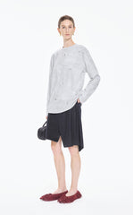 T-Shirt / JNBY Beaded Cotton Long Sleeve Tee