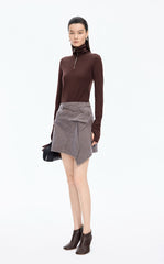 T-Shirt / JNBY Slim Fit Merino Wool Zip Neck Tee