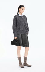 Sweater / JNBY Loose Floral Wool Cardigan