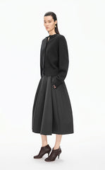 Sweater / JNBY Beaded Trim Cashmere-Wool Blend Cardigan