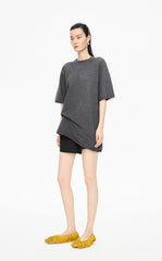 Sweater / JNBY Wool Blend Pintuck Short Sleeve Pullover