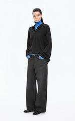 Sweater / JNBY Oversized Wool-Cashmere Polo Pullover