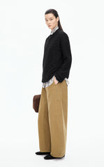 Sweater / JNBY Mohair-Wool Blend Diamond Texture Pullover