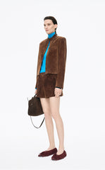 Coat / JNBY Cropped Suede Pigskin Jacket