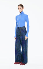 Pants / JNBY Wide-Leg Printed Denim Trousers