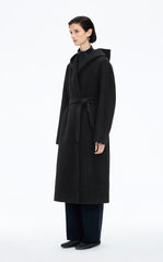 Coat / JNBY Wool Cashmere Hooded Long Coat