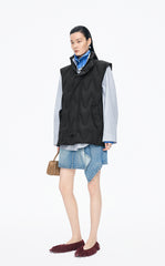 Down Vest / JNBY Oversized Wavy Quilted Down Vest