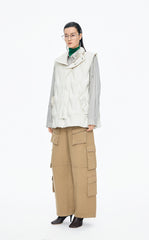 Down Vest / JNBY Oversized Wavy Quilted Down Vest