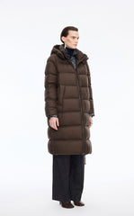 Down Coat / JNBY Long Hooded A-Line Down Coat