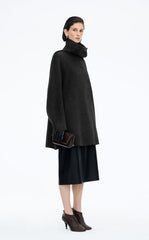 Coat / JNBY Convertible Collar Oversized Wool Blend Coat