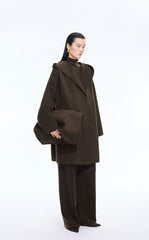 Coat / JNBY Oversized Hooded Wool-Cashmere Blend Coat