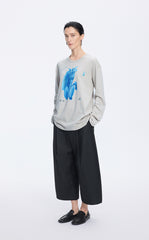 T-Shirt / JNBY Graphic Cotton Long Sleeve Tee