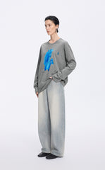 T-Shirt / JNBY Graphic Cotton Long Sleeve Tee