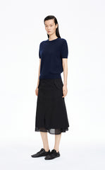 Sweater / JNBY Pure O-Shaped Cashmere Short-Sleeve Sweater