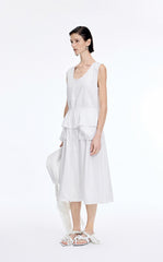 Dress / JNBY Cotton Blend A-Line Sleeveless Dress