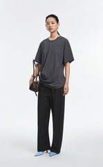 T-Shirt / JNBY Cotton Relaxed Fold Hem Tee