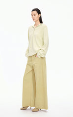 Sweater / JNBY Loose Quarter-Zip Wool Hoodie