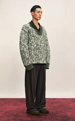 Sweater / CROQUIS Textured Jacquard V-Neck Sweater