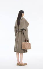 Coat / JNBY Wrap Wool Blend Long Coat