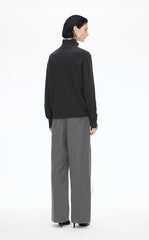 Pants / JNBY Ruched Waist Fringe Wide-Leg Pants