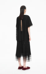 Shirt / JNBY Eco-Friendly Acetate Mesh Short Sleeve Shirt