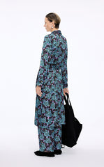 Coat / JNBY Floral Print Longline Trench Coat