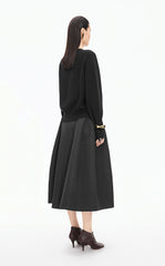 Sweater / JNBY Beaded Trim Cashmere-Wool Blend Cardigan