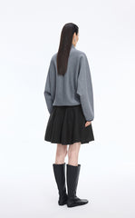 Skirt / JNBY Wool Blend A-Line Mini Skirt