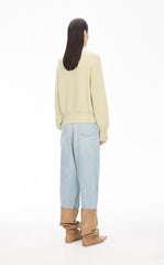 Pants / JNBY Cuffed Tapered Banana Cropped Jeans