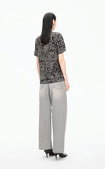 Pants / JNBY Tapered Washed Black Denim Trousers