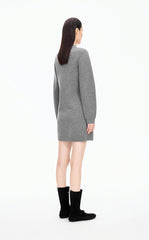 Dress / JNBY Wool-Cashmere Blend Polo Sweater Dress