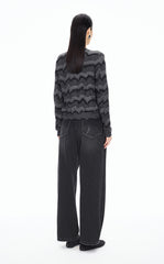 Sweater / JNBY Colorblock Wool-Blend Short Cardigan