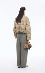 Pants / JNBY Pleated Cuffed Straight-Leg Trousers