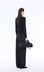 Sweater / JNBY Slim-Fit T-Neck Wool Blend Pullover