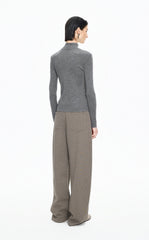 Sweater / JNBY Slim-Fit T-Neck Wool Blend Pullover