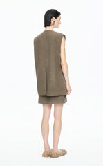 Vest / JNBY Double-Faced Collarless Wool Vest
