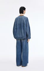 Jacket / JNBY Reconstructed Denim Collarless Jacket