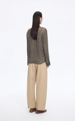 Shirt / JNBY Silk Polka Dot Relaxed Long Shirt