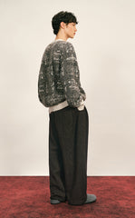 Sweater / CROQUIS Gold-Jacquard Gradient Check Sweater