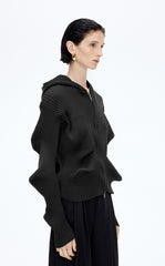 Sweater / JNBY Textured Stretch Longline Hooded Cardigan