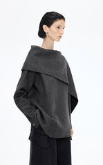 Coat / JNBY Relaxed Wool Silk Blend Jacket