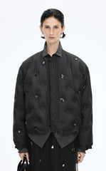 Down Coat / JNBY Oversized Beaded Cropped Down Coat