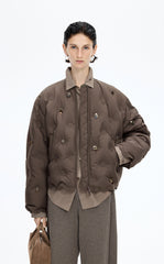 Down Coat / JNBY Oversized Beaded Cropped Down Coat