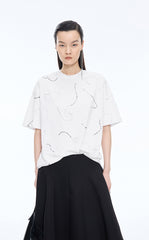 T-Shirt / JNBY Asymmetric Oversized Cotton Tee