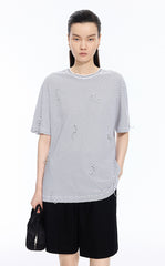 T-Shirt / JNBY Sculptural Fringe Cotton Tee